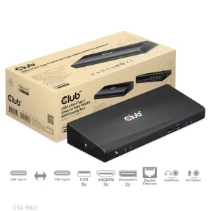 Meilleur Service Offres 💯 CLUB3D CSV-1562 Station D’accueil USB 3.2 Gen 1 (3.1 Gen 1) Type-C Noir 🥰 14