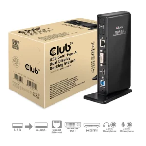 Vente flash 💯 CLUB3D USB Gen1 Type A Dual Display Docking Station 🌟 vente en ligne 16