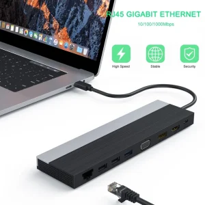 Authenticité garantie Nouveau 🎉 DLH STATION D’ACCUEIL USB-C 4K TRIPLE AFFICHAGE (DP / HDMI / VGA) 😀 14