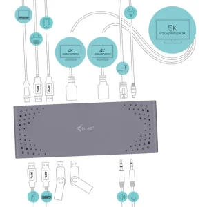 Le moins cher ⭐ I-tec USB 3.0 / USB-C / Thunderbolt 3 Dual Display Docking Station 🎁 en ligne 12