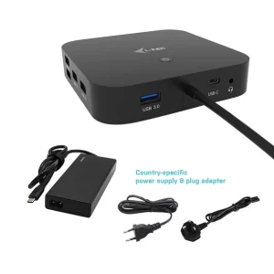 Vente flash 😀 I-tec USB-C HDMI DP Docking Station With Power Delivery 65W + Universal Charger 77 W ✔️ qualité supérieure 10