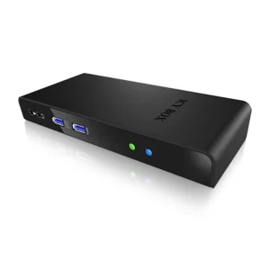 bas prix De gros ✔️ ICY BOX IB-DK2241AC Avec Fil USB 3.2 Gen 1 (3.1 Gen 1) Type-A Noir ⌛ 12