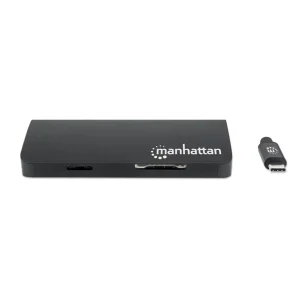 Tout neuf 🛒 Manhattan 152372 Hub & Concentrateur USB 3.2 Gen 1 (3.1 Gen 1) Type-C 5000 Mbit/s Noir 🌟 SOLDES TOUT À 12