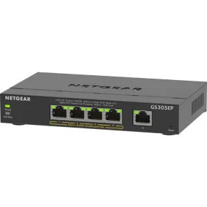 meilleure qualité Bon marché 😍 NETGEAR 5-Port Gigabit Ethernet PoE+ Plus Switch (GS305EP) Géré L2/L3 Gigabit Ethernet (10/100/1000) Connexion Ethernet, Support ⌛ 12