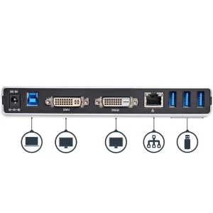 Tout neuf 👏 StarTech.com Station D’accueil USB 3.0 Double Affichage DVI Pour PC Portable Avec GbE Et Adaptateurs HDMI / VGA 💯 soldes de Noël 14