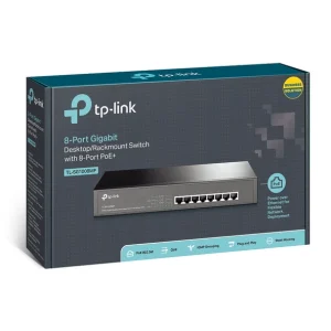 soldes luxe Meilleure vente ⭐ TP-LINK TL-SG1008MP Commutateur Réseau Non-géré Gigabit Ethernet (10/100/1000) Connexion Ethernet, Supportant L’alimentation Via 🔔 12