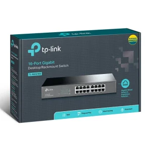 boutique pas cher Sortie ✨ TP-LINK TL-SG1016D Commutateur Réseau Géré L2 Gigabit Ethernet (10/100/1000) Noir 😍 12