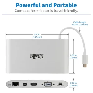 Meilleur Prix Garanti Le moins cher 👏 Tripp Lite U442-DOCK1 Station D’accueil Avec Fil USB 3.2 Gen 1 (3.1 Gen 1) Type-C Argent 🔔 16