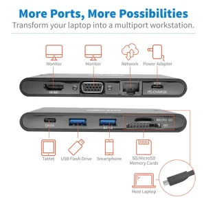 Top 10 ❤️ Tripp Lite U442-DOCK3-B Station D’accueil Avec Fil USB 3.2 Gen 2 (3.1 Gen 2) Type-C Noir ✔️ beauté 16