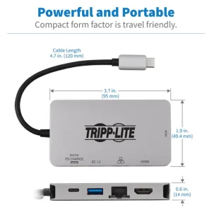 magasins pas chers Top 10 🌟 Tripp Lite U442-DOCK6-GY Station D’accueil Avec Fil USB 3.2 Gen 1 (3.1 Gen 1) Type-C Gris 🔔 18