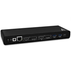 Offres 🛒 V7 Station D’accueil Universelle USB-C Avec Alimentation, Double écran 4K, Port D’affichage HDMI Et Displaylink Jusqu’à 65 W 👏 achetez 9