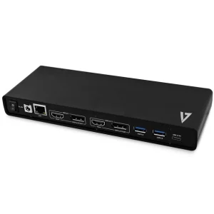 Offres 🛒 V7 Station D’accueil Universelle USB-C Avec Alimentation, Double écran 4K, Port D’affichage HDMI Et Displaylink Jusqu’à 65 W 👏 achetez 11