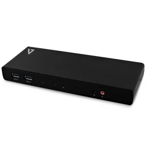 Offres 🛒 V7 Station D’accueil Universelle USB-C Avec Alimentation, Double écran 4K, Port D’affichage HDMI Et Displaylink Jusqu’à 65 W 👏 achetez 15