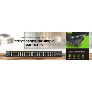 Nouveau 👍 Zyxel GS1900-48HP Géré L2 Gigabit Ethernet (10/100/1000) Connexion Ethernet, Supportant L’alimentation Via Ce Port (PoE) Noir 😀 Vente 15