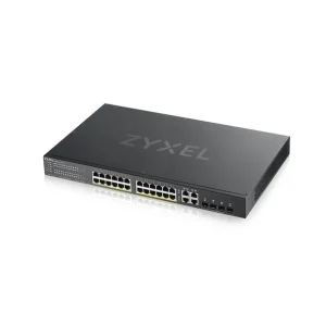 Authentic Original licence Promo ❤️ Zyxel GS1920-24HPV2 Géré Gigabit Ethernet (10/100/1000) Noir Connexion Ethernet, Supportant L’alimentation Via Ce Port (PoE) ⭐ 12